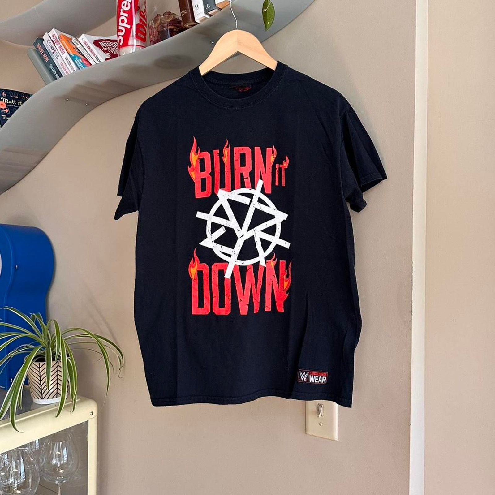 WCW/nWo × WWE Vintage Y2K Burn it Down Seth Rollins Shirt Size US M / EU 48-50 / 2 - 1 Thumbnail