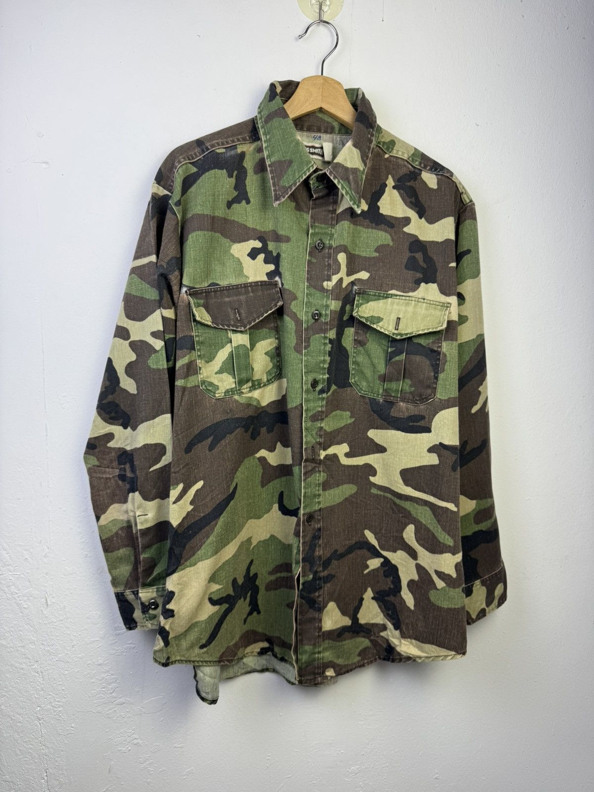 Vintage Vintage Big Smith camouflage Army Shirt Size US L / EU 52-54 / 3 - 2 Thumbnail