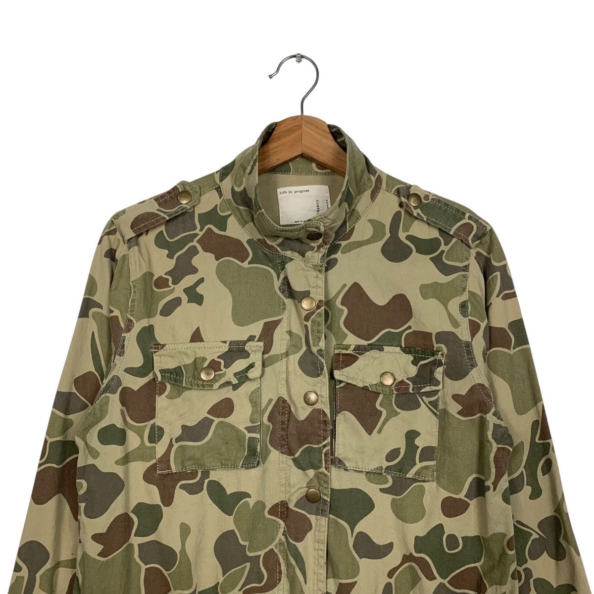 Japanese Brand LIFE IN PROGRESS Four Pocket Camo Chore Jacket #1575-C70 Size US S / EU 44-46 / 1 - 2 Thumbnail