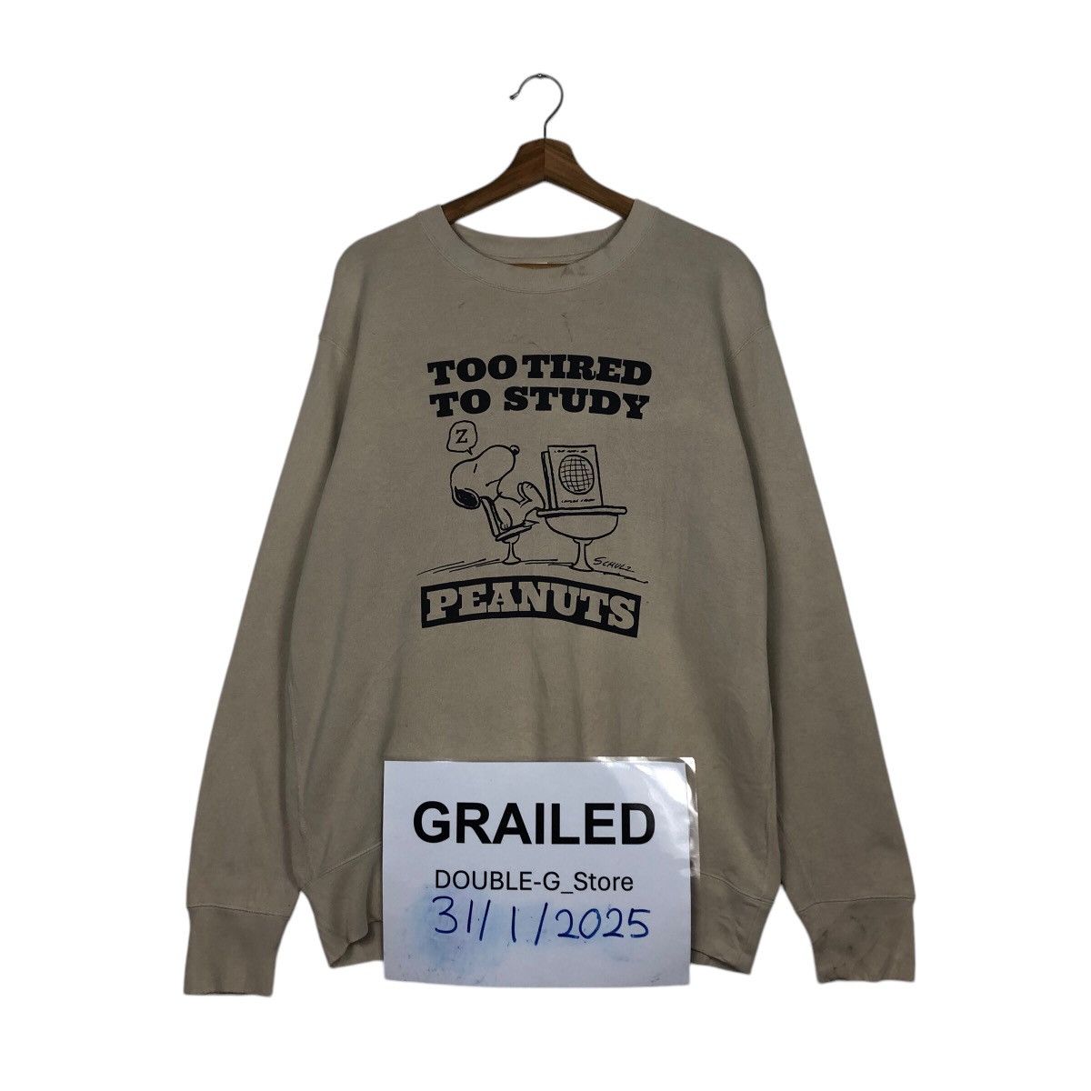 Cartoon Network × Japanese Brand 📌Vintage Sweatshirt Peanuts Big Logo Over Print Size US L / EU 52-54 / 3 - 1 Thumbnail