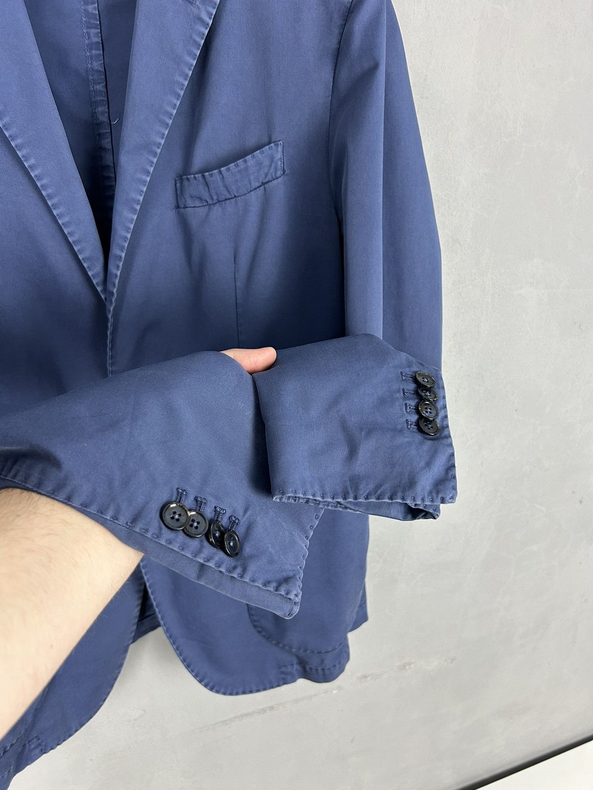 L.B.M. 1911 L.B.M. 1911 Tailored Blue Blazer 52R Italy Mens Cotton Size 52R - 4 Thumbnail