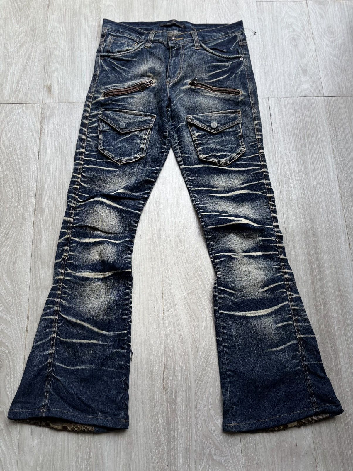 Japanese Brand Clone devgu phyton flare jeans Size US 29 - 1 Thumbnail