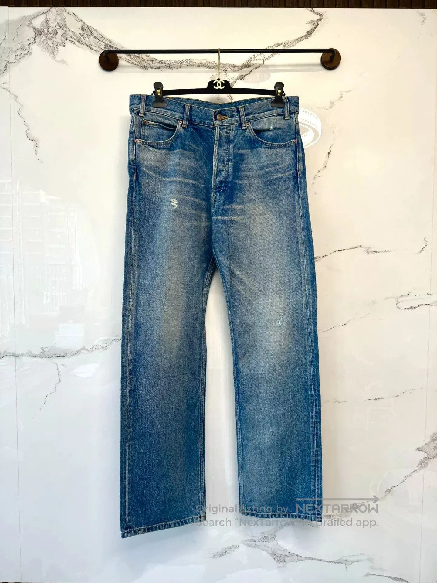 Celine celine blue washed straight leg jeans. Size US 33 - 1 Thumbnail