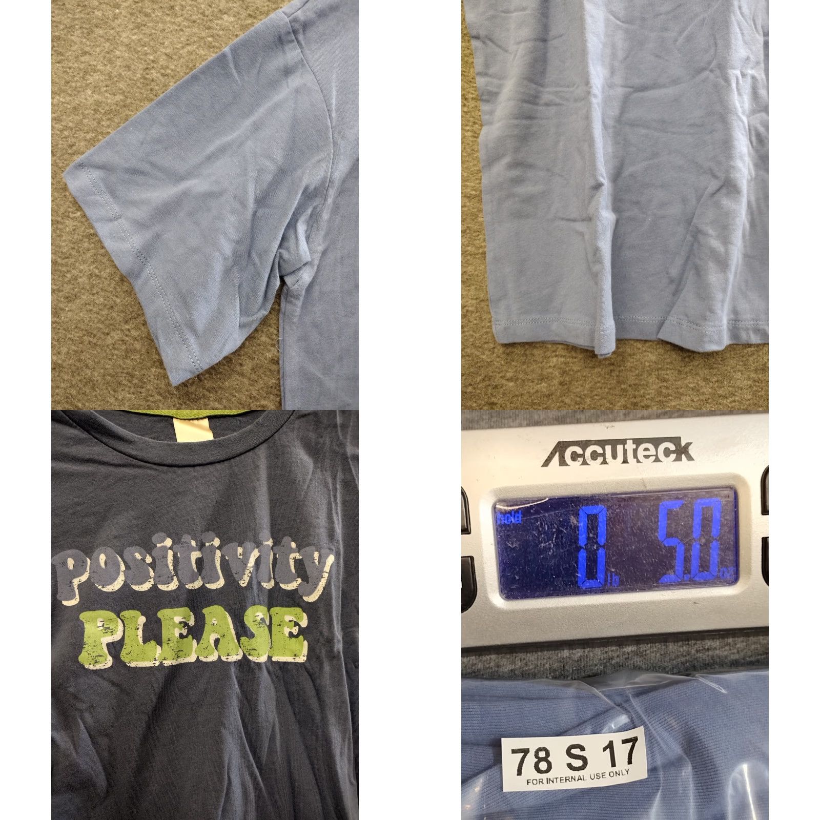 Vintage Secret Treasures Women's Shirt Adult XS Blue Positivity Please Womens Size XS / US 0-2 / IT 36-38 - 8 Thumbnail