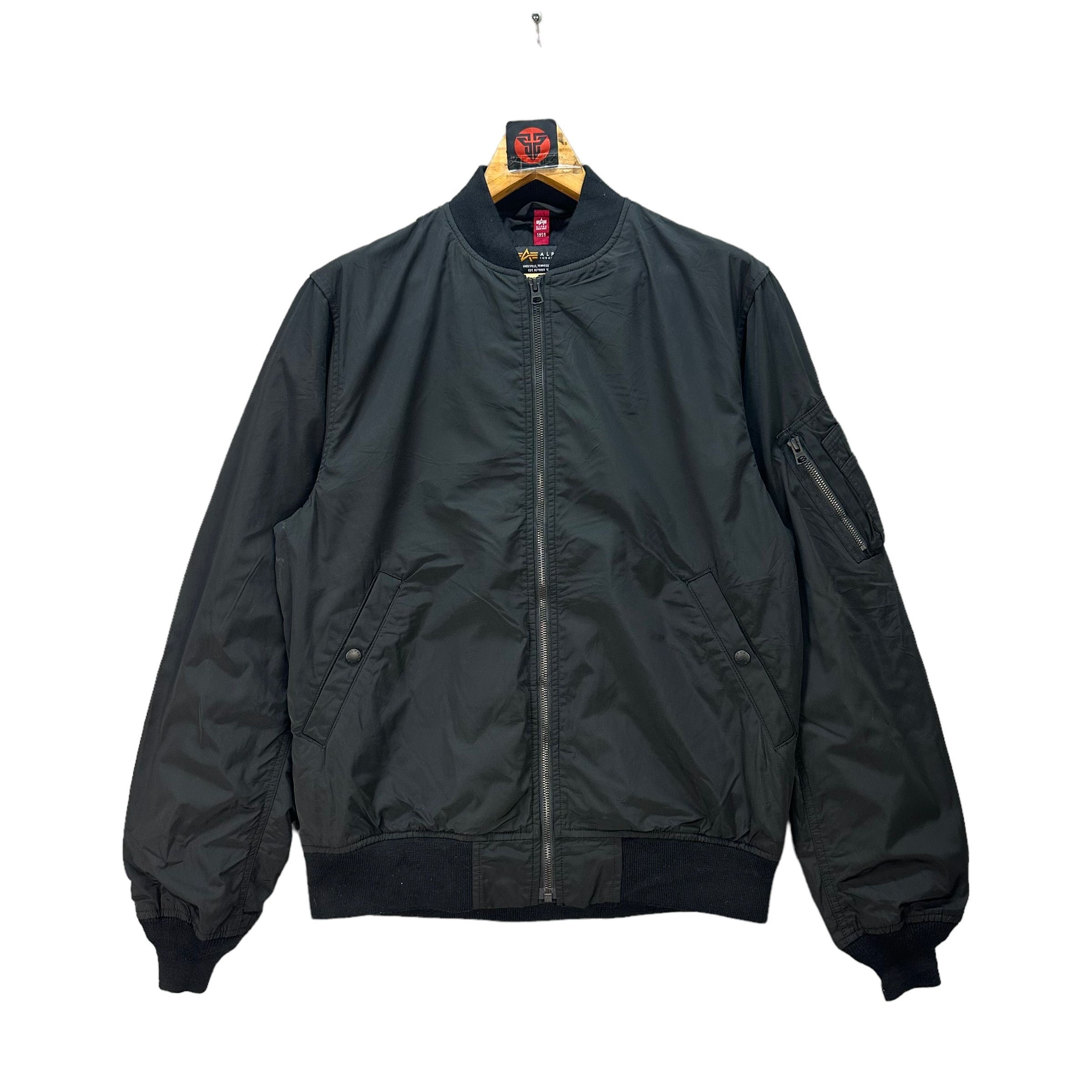 Alpha Industries Black Bomber Jacket #7677-163