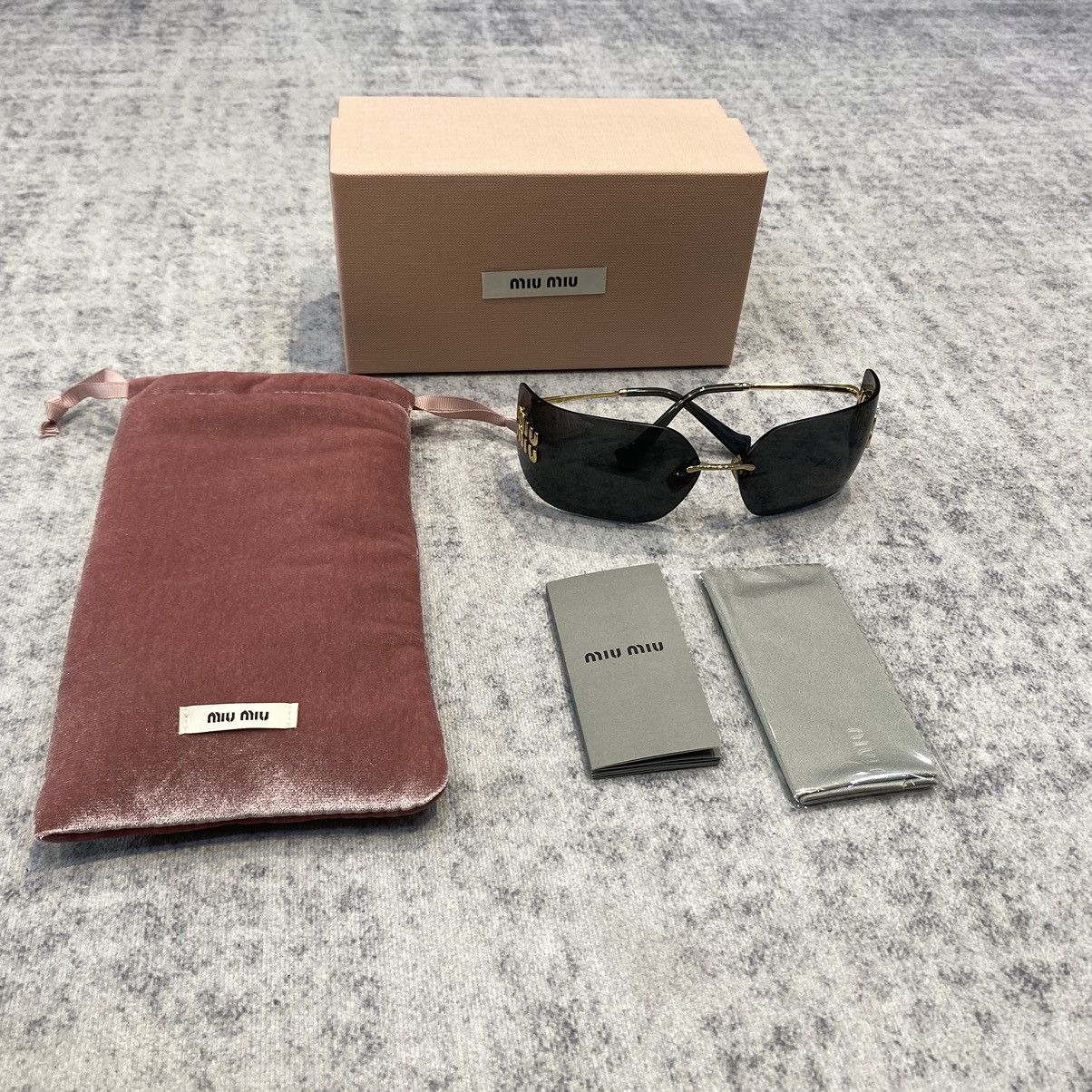 Miu Miu MIU MIU MU 54YS 5AK5S0 Sunglasses DARK GREY Size ONE SIZE - 3 Thumbnail