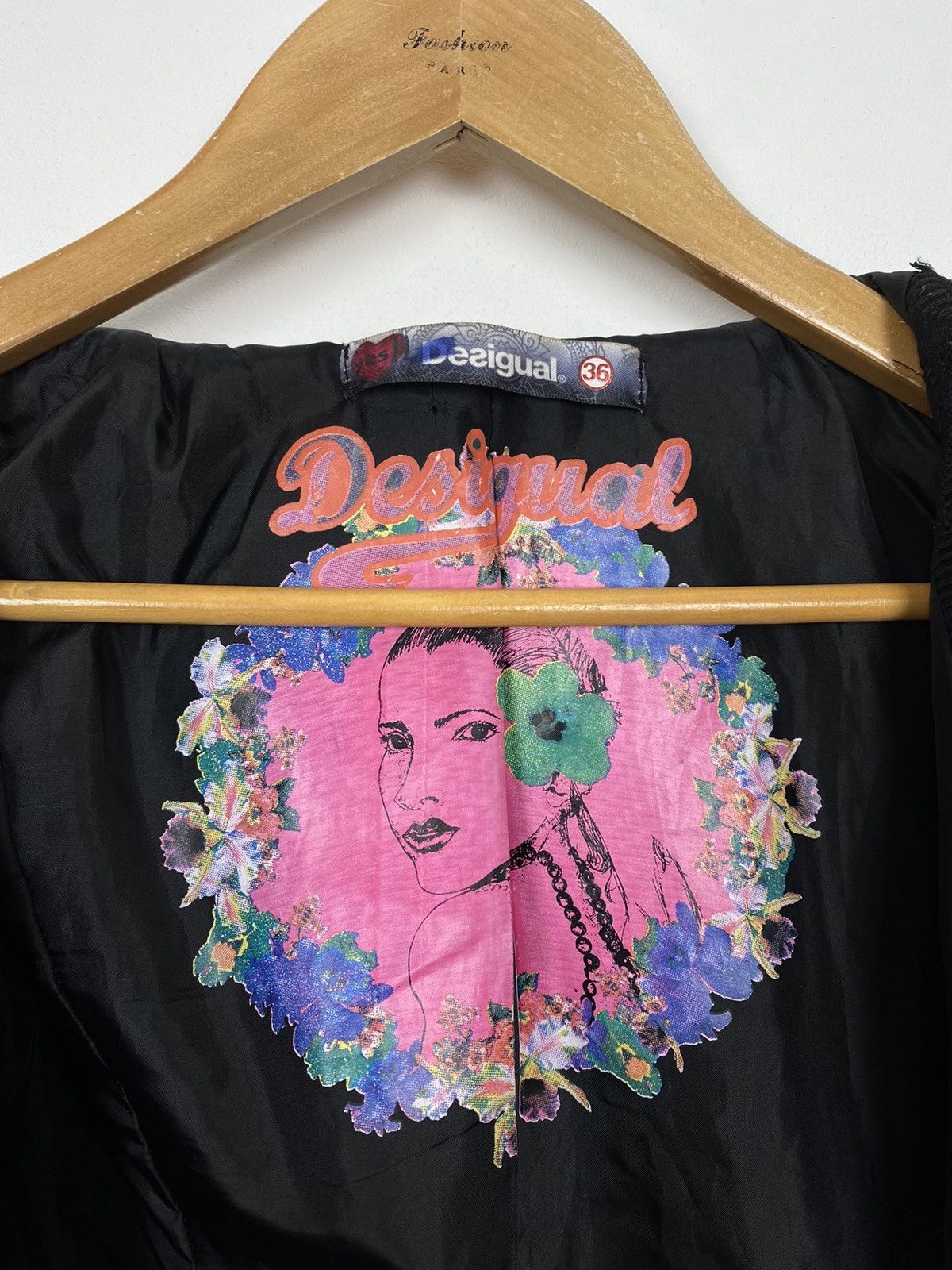 Desigual Desigual Black Pakaian Wanita Button-Through Coat Sz EUR36 Size XS / US 0-2 / IT 36-38 - 9 Thumbnail
