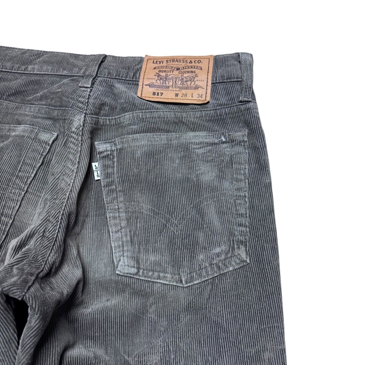 Levi's Vintage 90s Levis 517 Grey Corduroy Flare Jeans Hedi Slimane Size US 28 / EU 44 - 11 Thumbnail