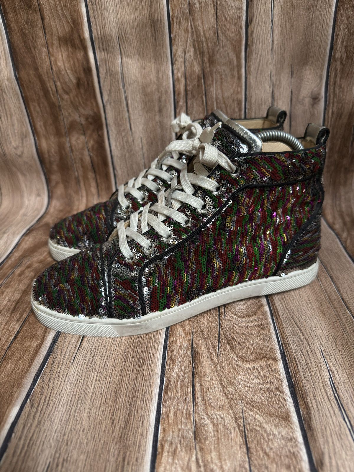Christian Louboutin ❤️🔥Bip bip sequin trainers Size US 7.5 / IT 37.5 - 1 Thumbnail