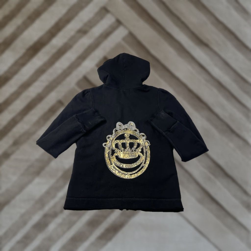 Juicy Couture VINTAGE Juicy Couture Y2K Black Track Suit Hoodie Sweatshirt Womens M Size M / US 6-8 / IT 42-44 - 1 Thumbnail