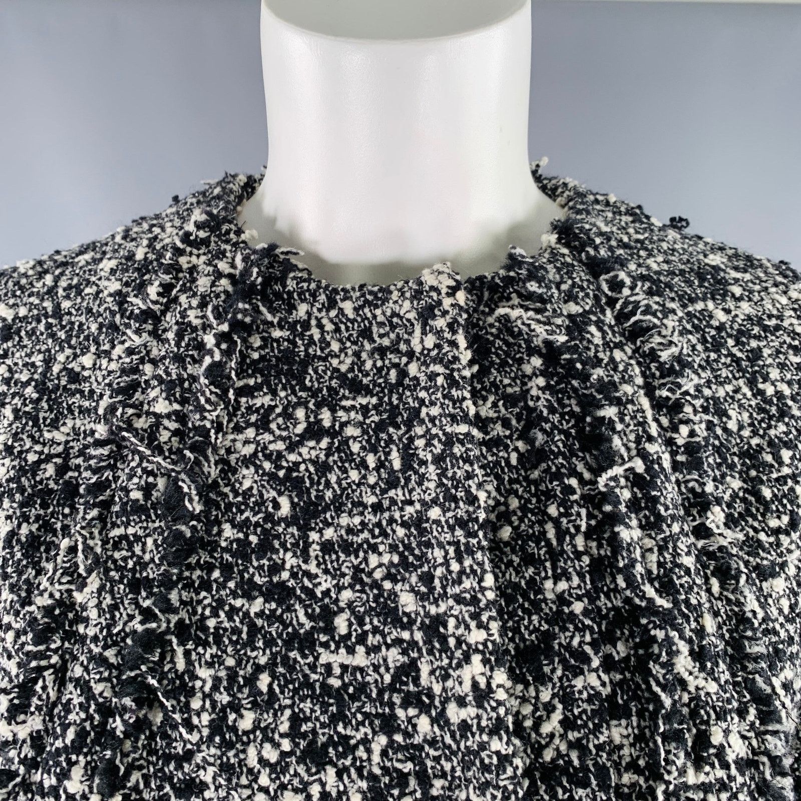Other JONATHAN COHEN 2 Black White Wool Nylon Tweed Jacket Blazer Size XS / US 0-2 / IT 36-38 - 2 Thumbnail