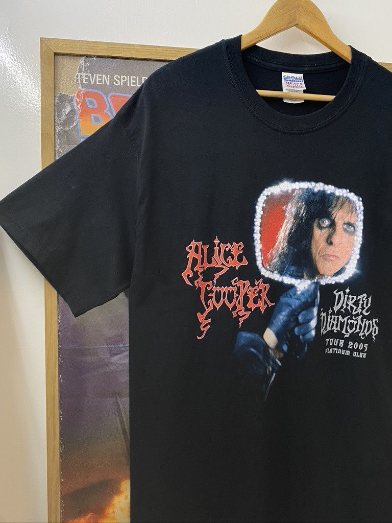 Gildan 2005 Vintage Alice Cooper Dirty Diamonds World Tour T Shirt Size US L / EU 52-54 / 3 - 4 Thumbnail