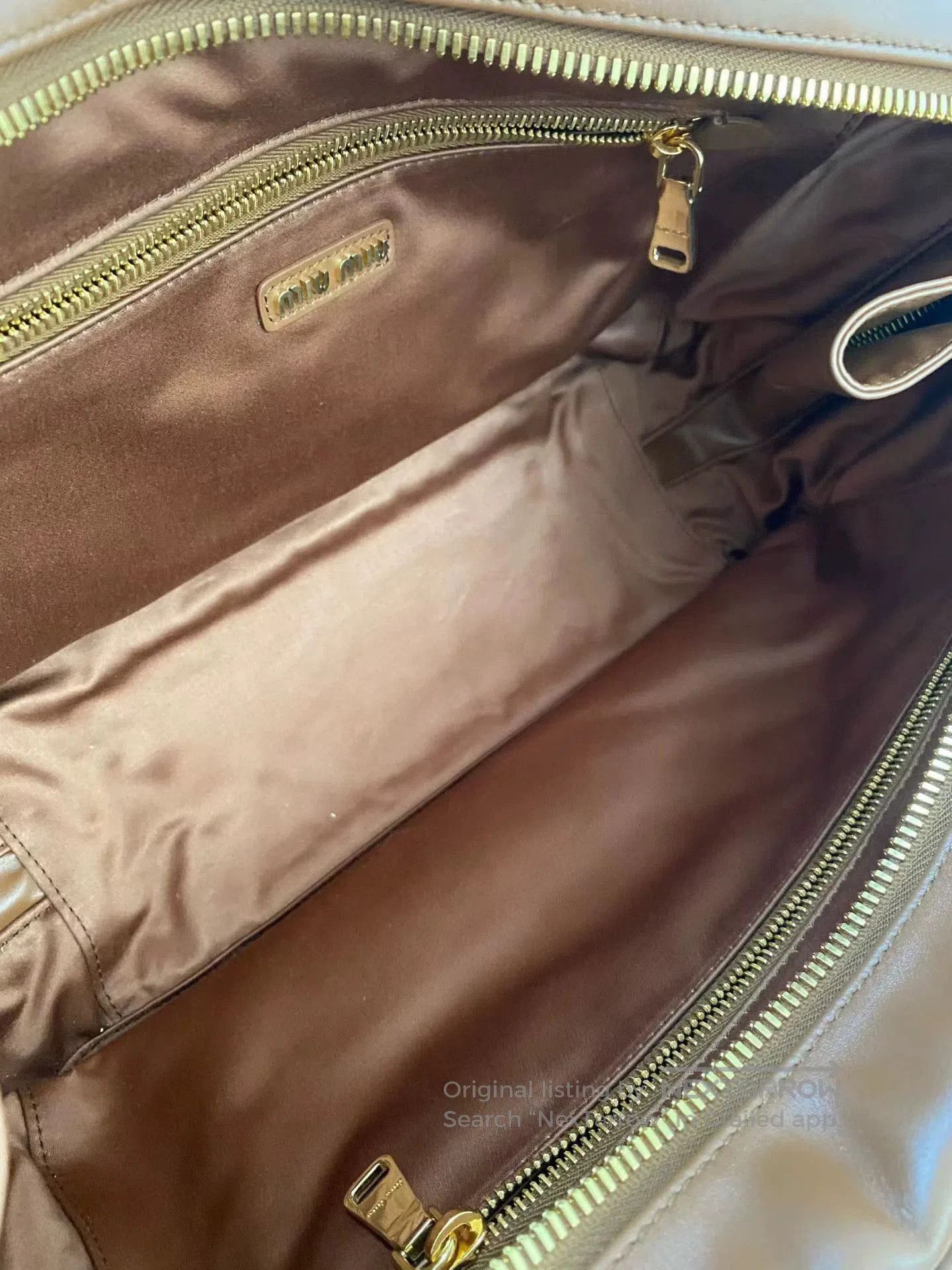 Miu Miu MIU MIU Cognac Women's Vintage Embossed Briefcase/ Size ONE SIZE - 9 Thumbnail