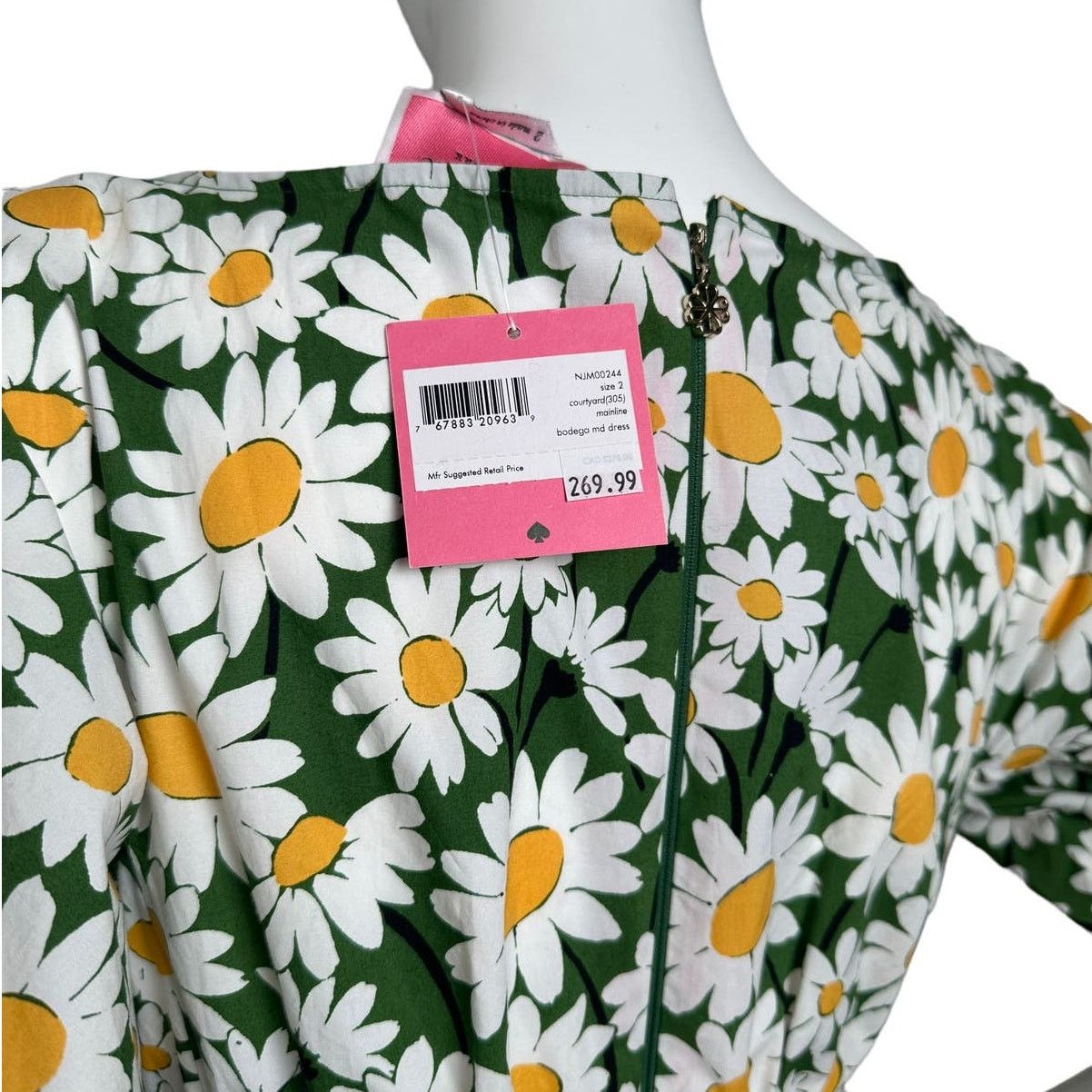 Kate Spade kate spade Bodega Daisy Floral Midi Mainline Dress size 2 Size XS / US 0-2 / IT 36-38 - 8 Thumbnail