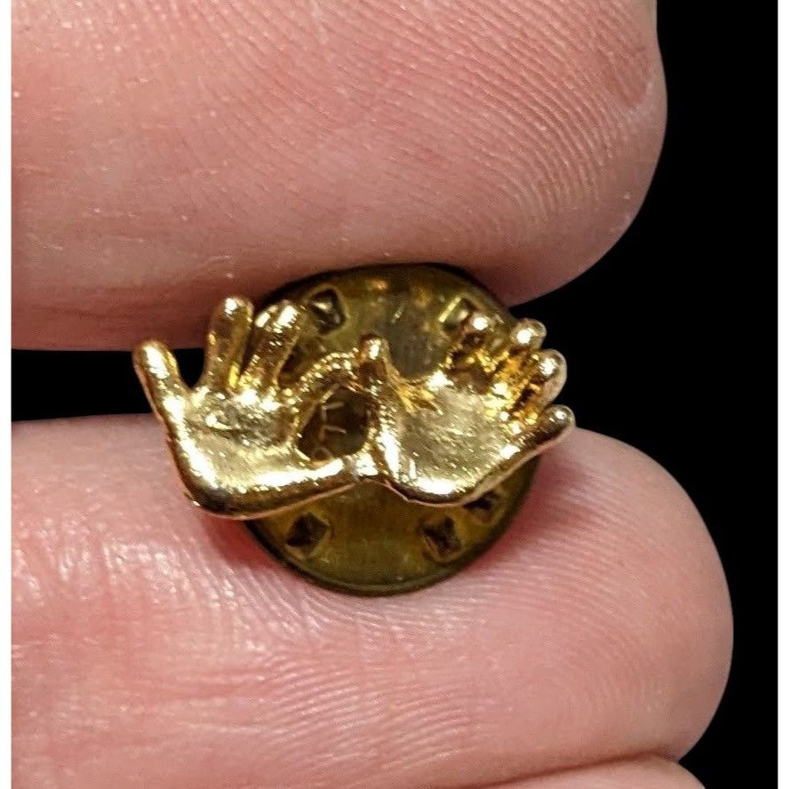 Other Super Tiny Gold Tone Baby Hands Lapel Pin Size ONE SIZE - 2 Thumbnail
