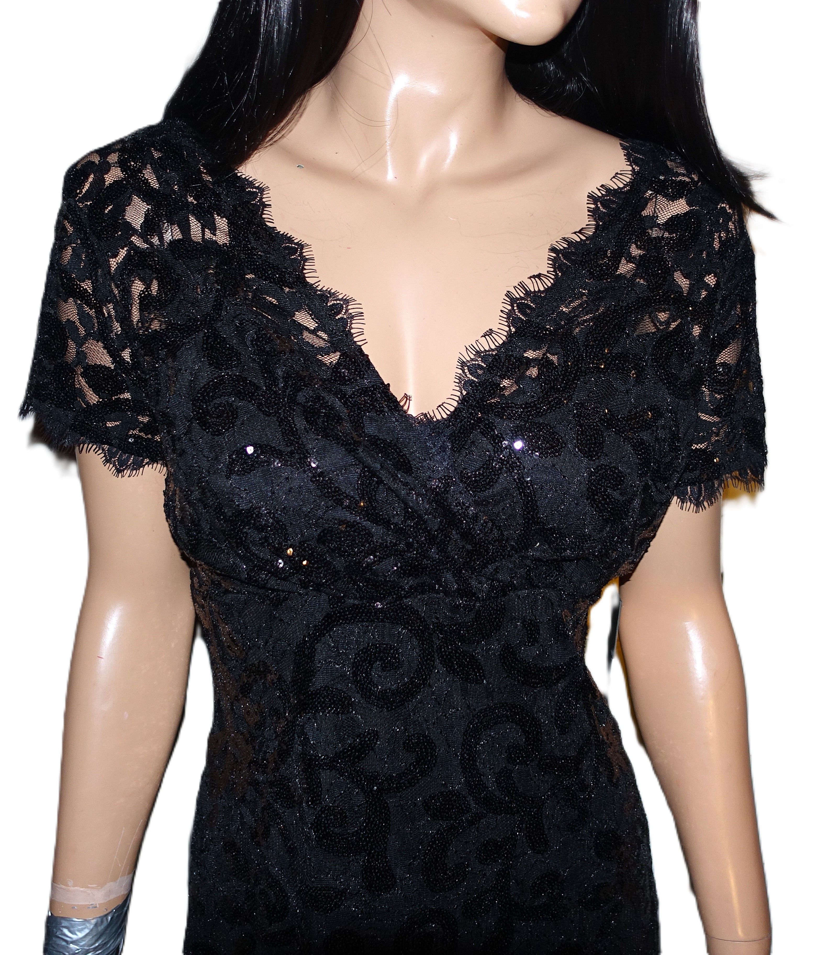 Other Marina Black Sequin Dress 6 NWT Size M / US 6-8 / IT 42-44 - 3 Thumbnail