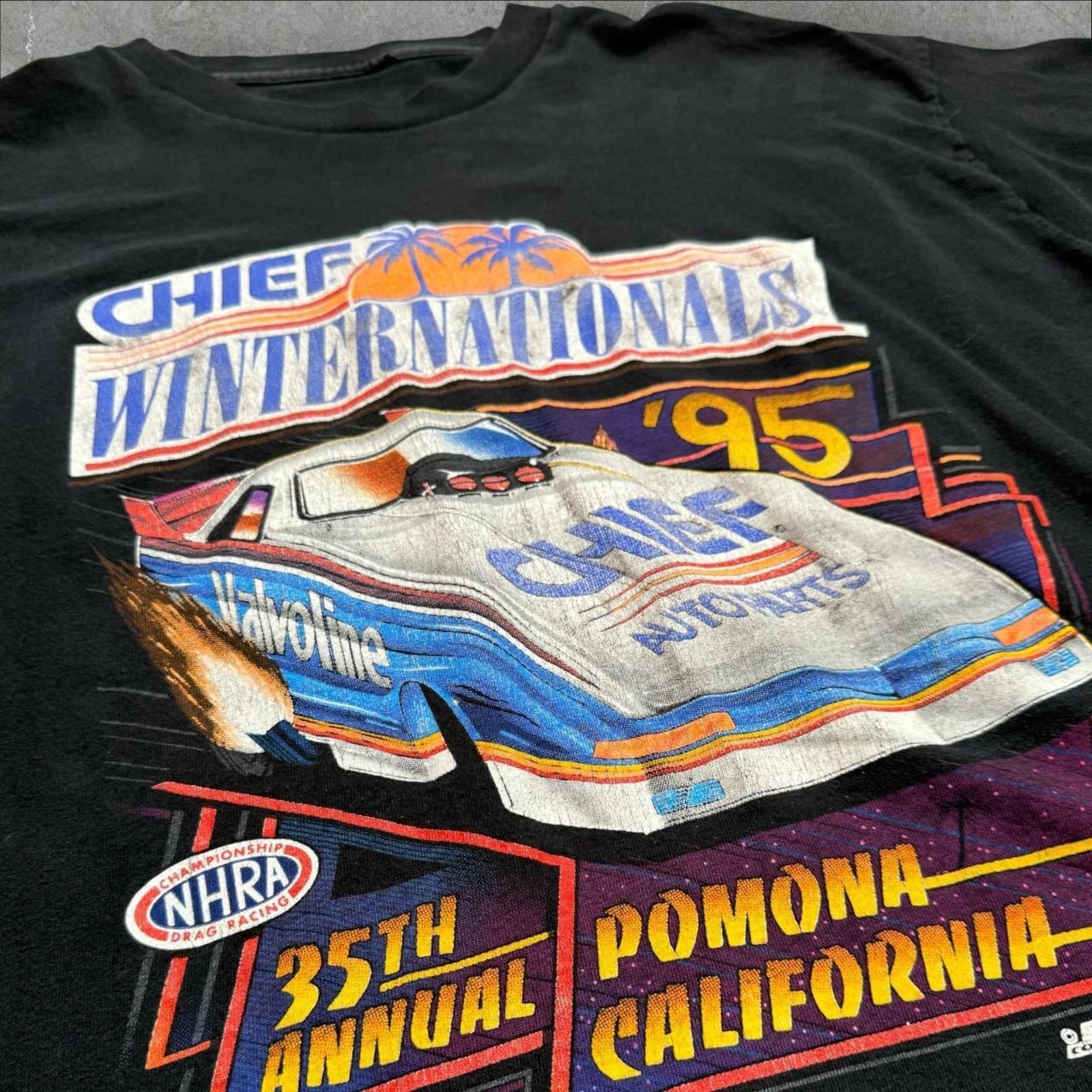 Other Vintage 1995 NHRA International Houston Racing Tee XL Size US XL / EU 56 / 4 - 2 Thumbnail