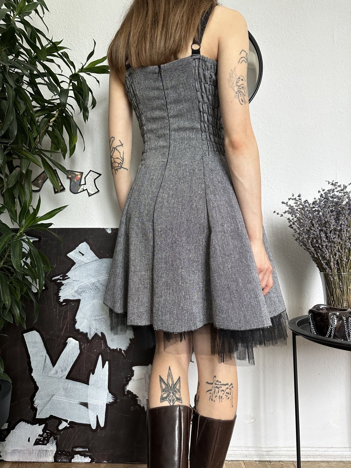 Beauty Beast × If Six Was Nine Office Siren Asymmetrical Vintage Dress Sade New York Style Size XS / US 0-2 / IT 36-38 - 5 Thumbnail