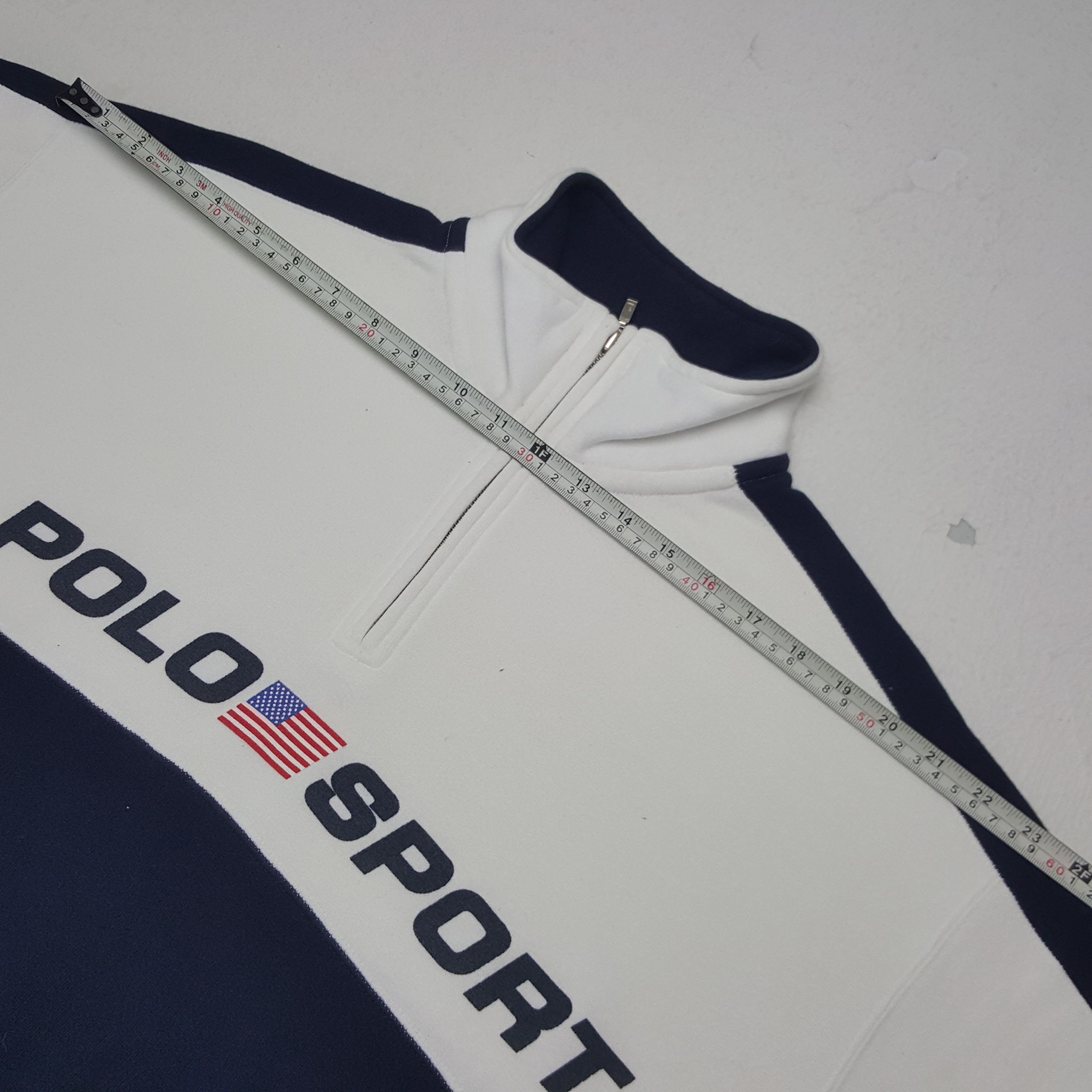 Polo Ralph Lauren × Vintage Vintage Polo Sports American Half Zipper Sweatshirt Size US XL / EU 56 / 4 - 5 Thumbnail