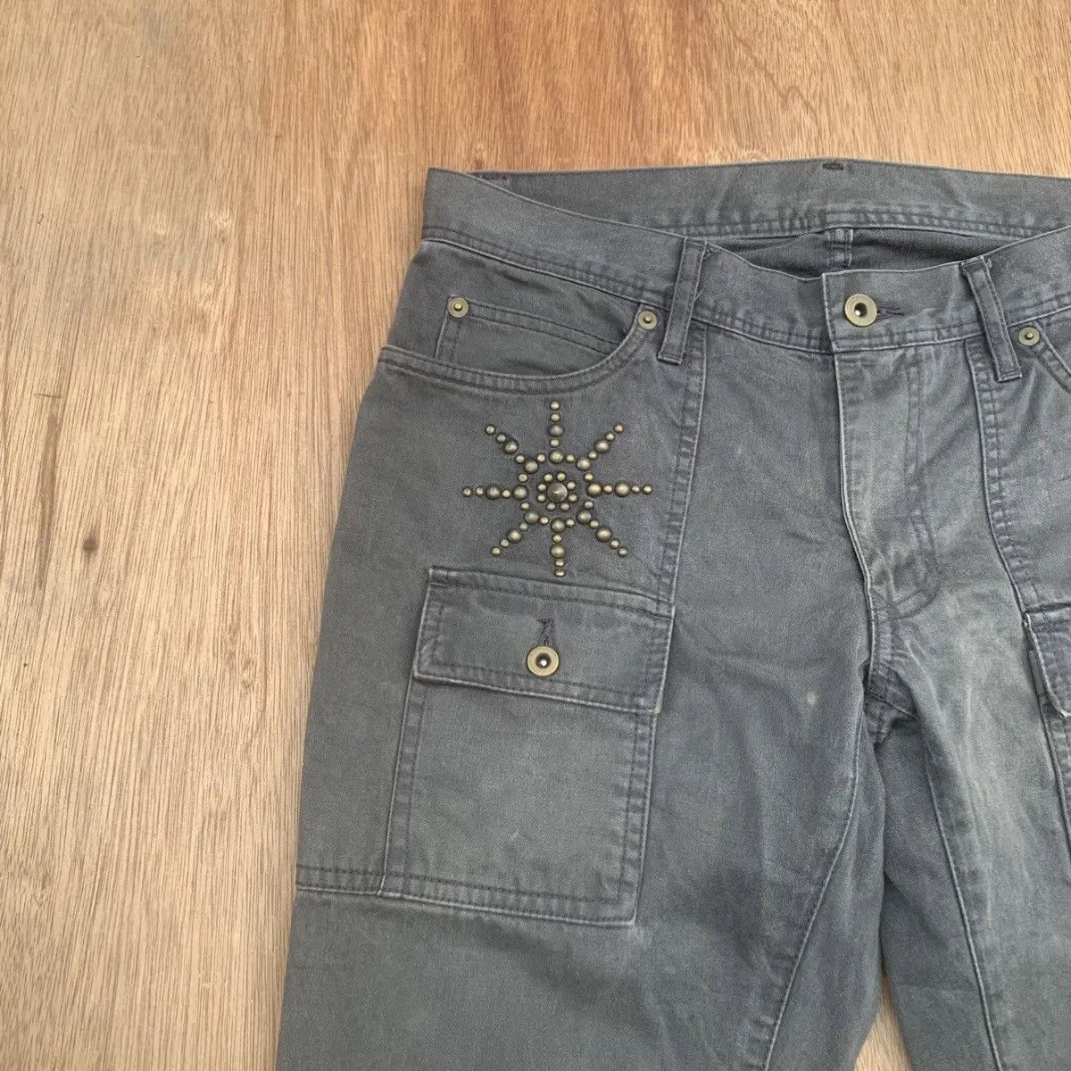 Final Home STEALS💥TETE HOMME TROUSERS STUDDED ISSEY MIYAKE FADED PANTS Size US 31 - 5 Thumbnail