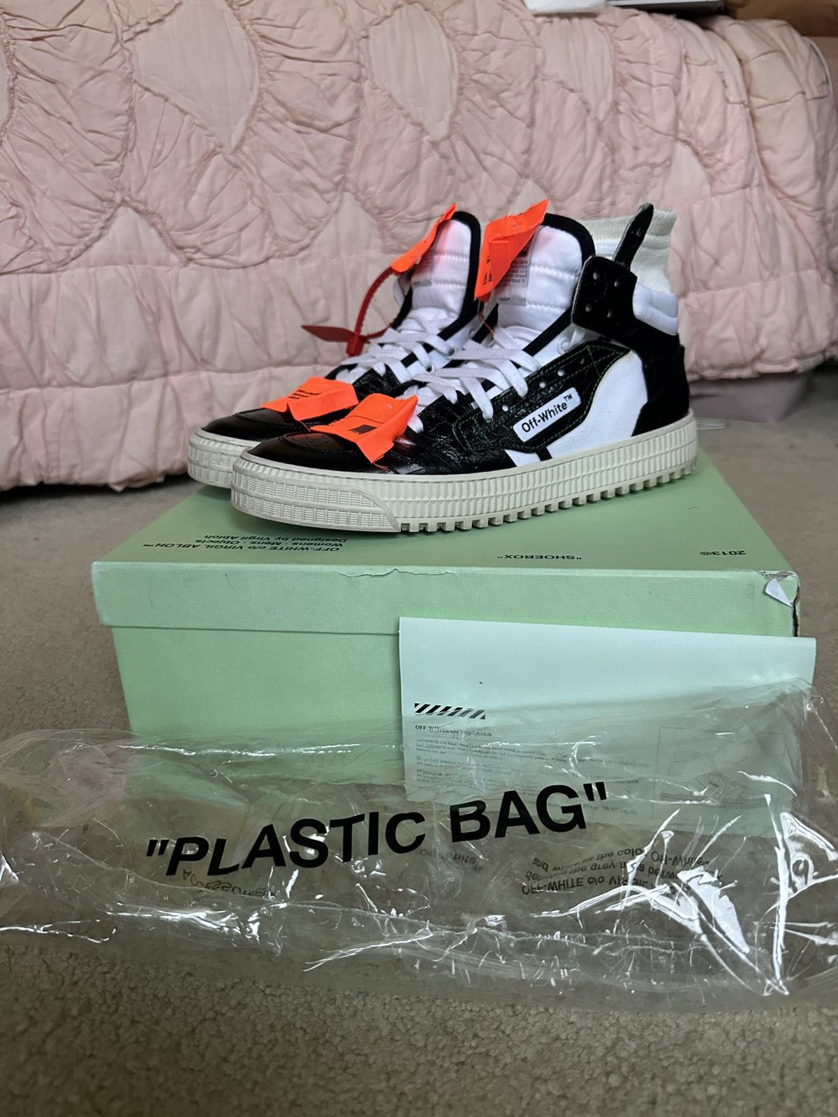 Off-White Off White Hi-Top Sneakers Size US 7.5 / EU 40-41 - 7 Thumbnail