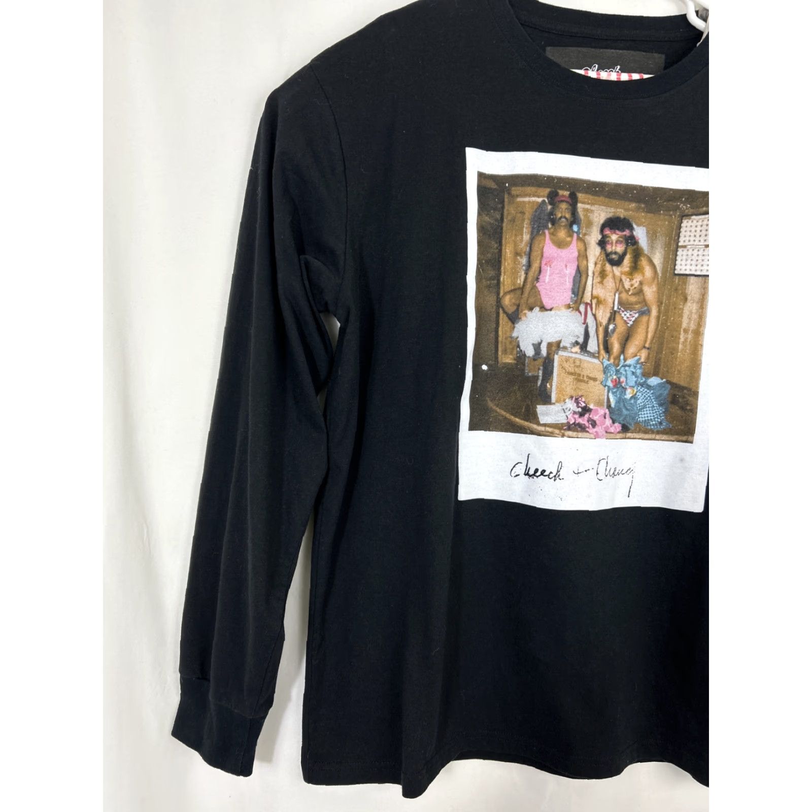 Vintage Cheech & Chong Large Longsleeve Picture Men Black T-Shirt polaroid Size US L / EU 52-54 / 3 - 2 Thumbnail