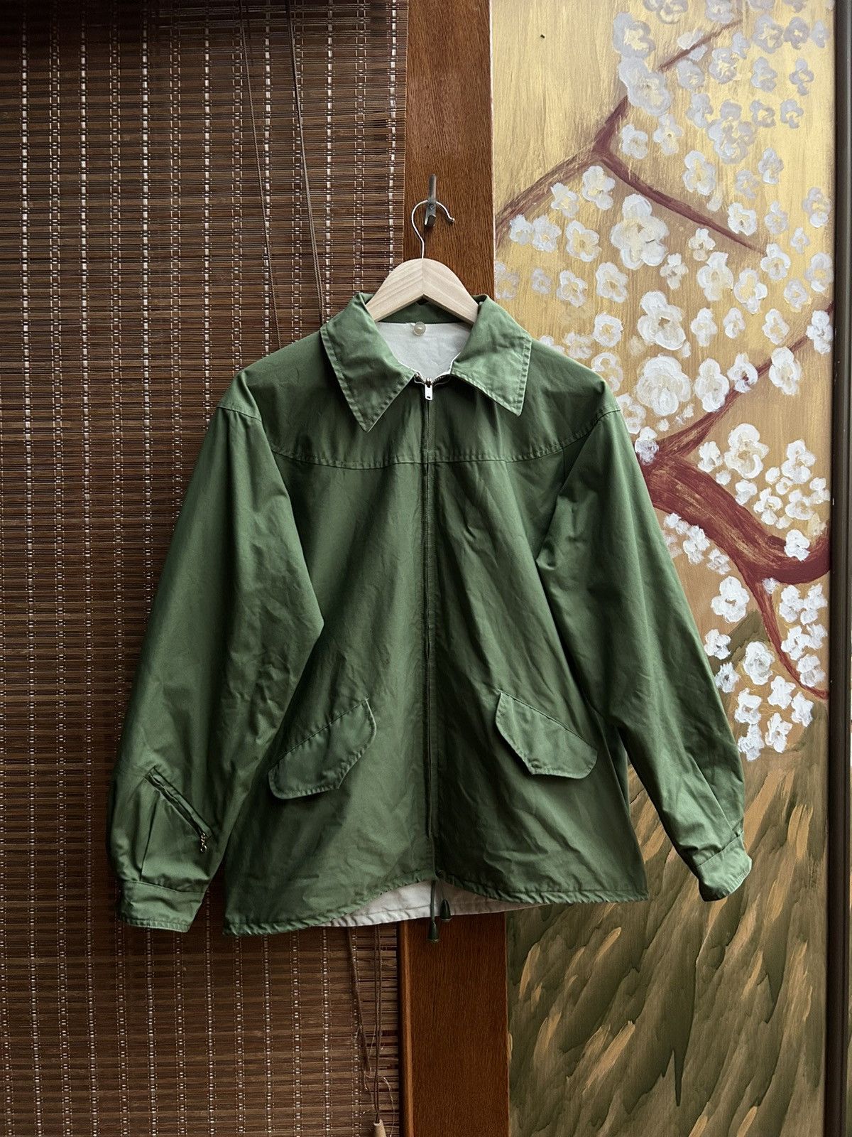 Vintage Vintage 60s Reversible Green/Ecru Golfing Jacket by Mendac Size US M / EU 48-50 / 2 - 1 Thumbnail