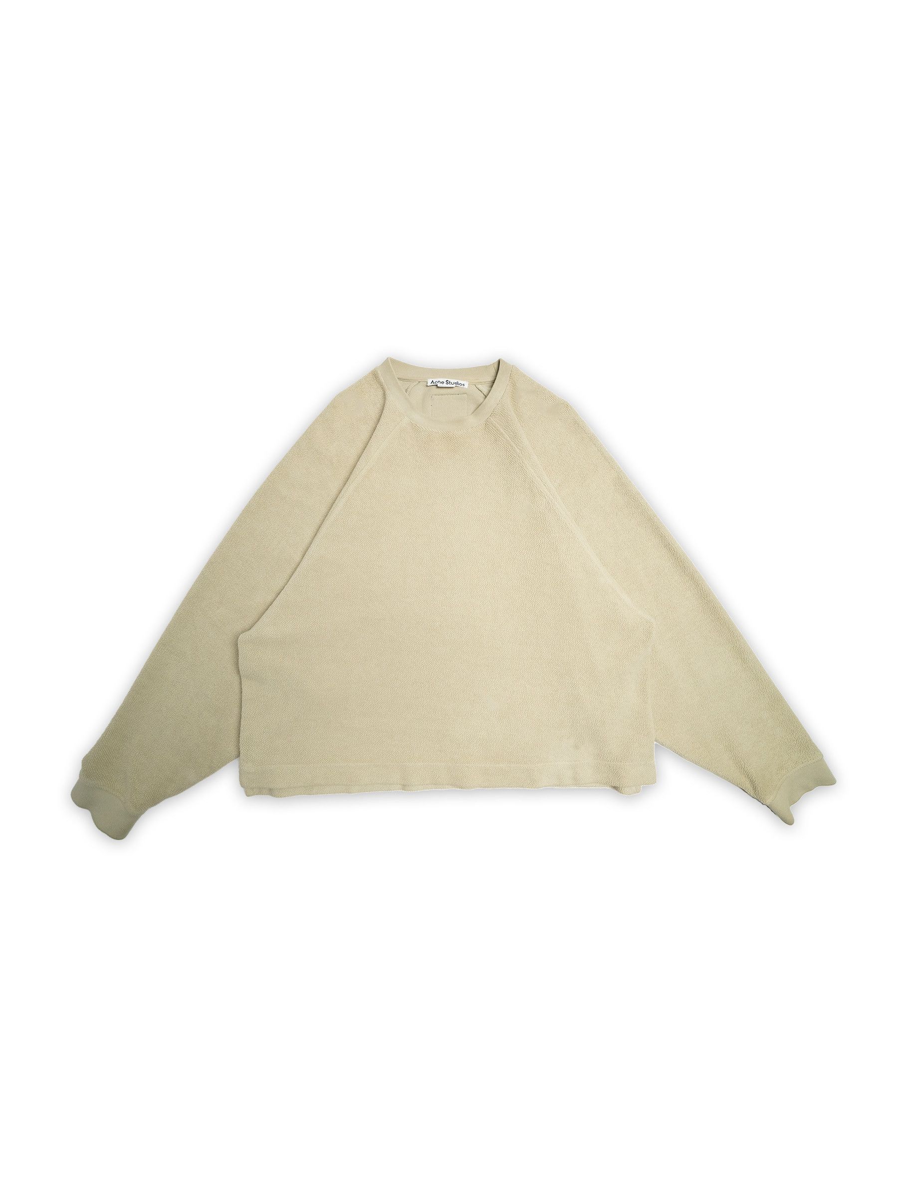 Acne Studios Farmy Teddy Crew Sweat, Dusty Green Size US M / EU 48-50 / 2 - 3 Thumbnail