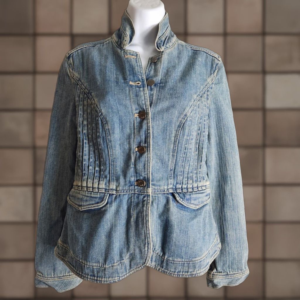 J. Jill VINTAGE J. Jill Womens Jacket Denim Medium Wash XS Regular Short Sleeve Size 26" / US 2 / IT 38 - 1 Thumbnail