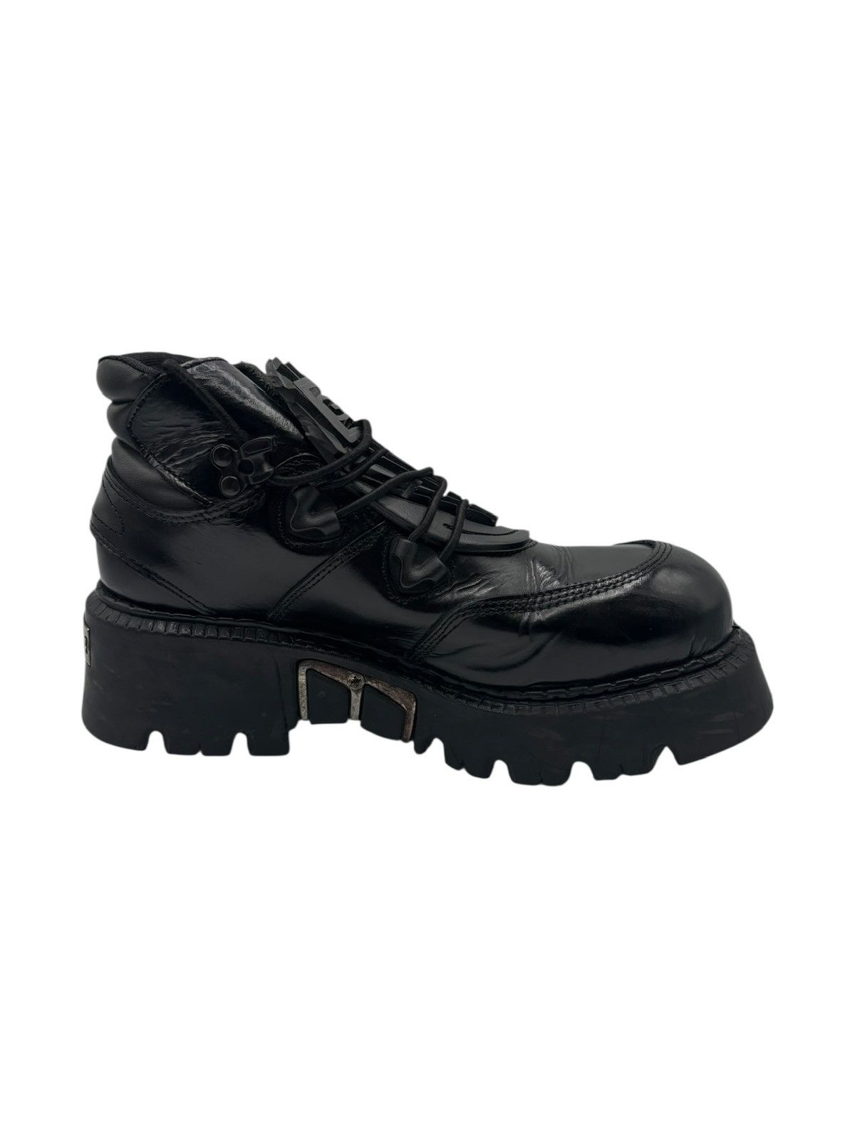 New Rock Vintage Gordon Jack black platform boots Size 39 Size US 9 / IT 39 - 6 Thumbnail