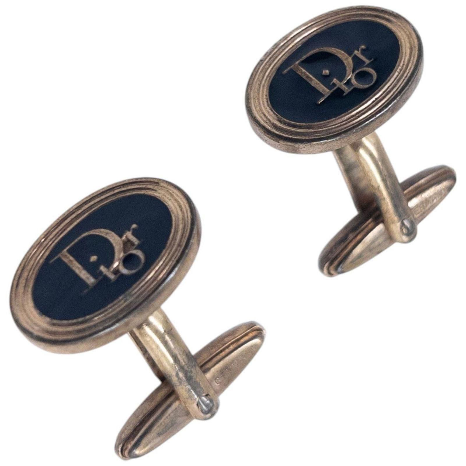 Dior Vintage 90s Dior Embossed Cufflinks Size ONE SIZE - 4 Thumbnail