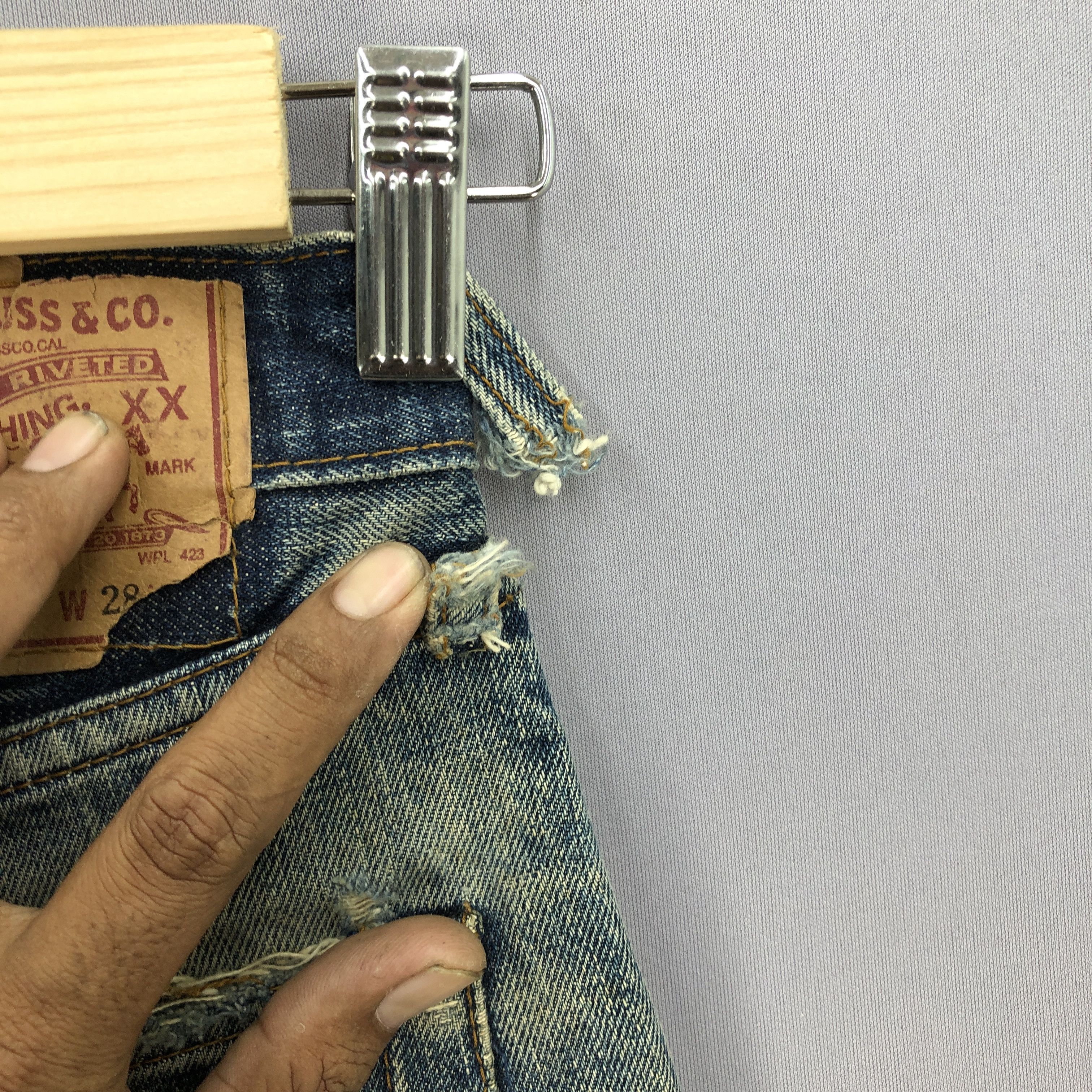 Levi's Vintage 90s Levi's Selvedge Jeans Levis 502 Distressed Denim Size 26" / US 2 / IT 38 - 12 Thumbnail