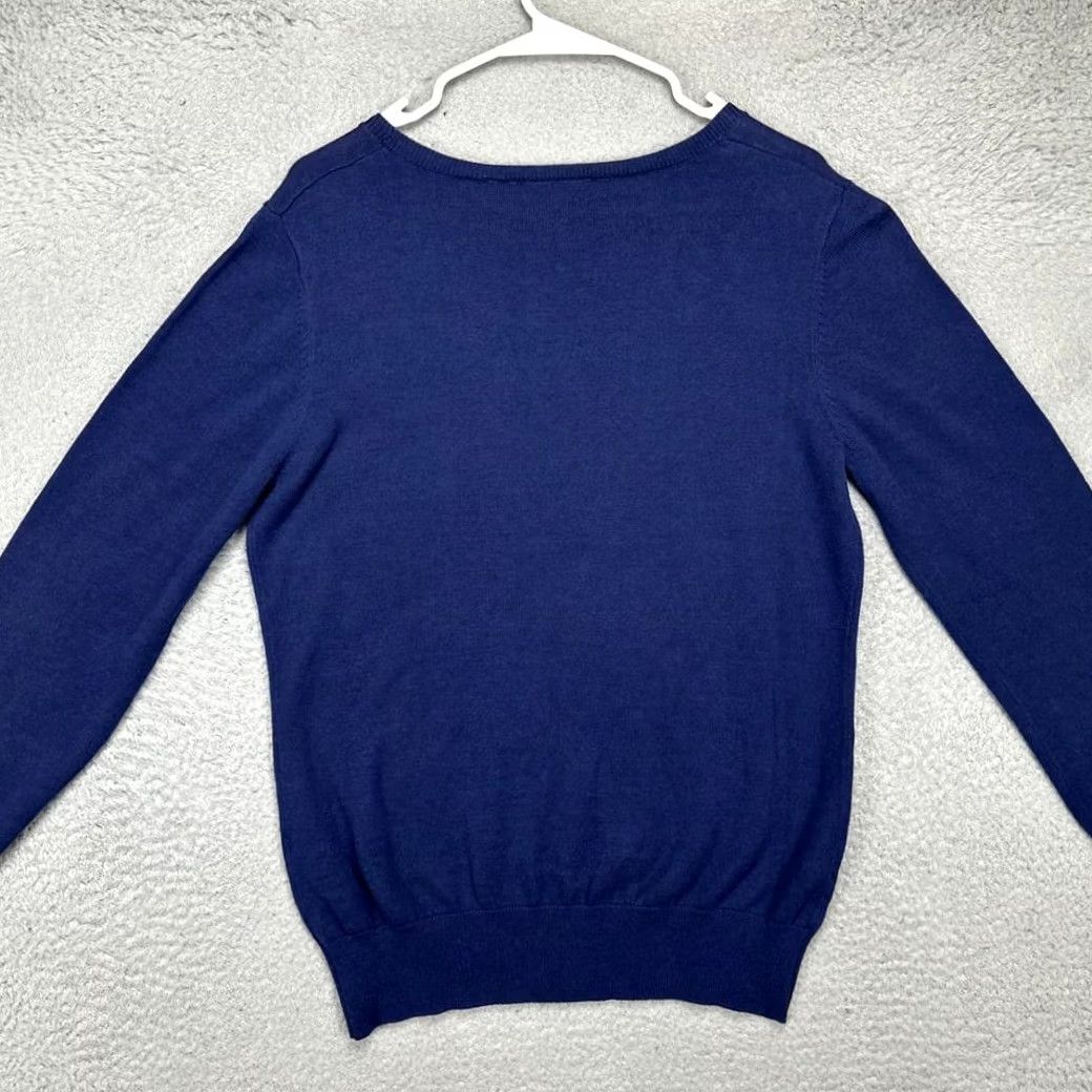 Vintage Clique Sweater Womens Medium Navy Crew Neck Pullover Lightweight Solid Knit Shirt? Size M / US 6-8 / IT 42-44 - 3 Thumbnail