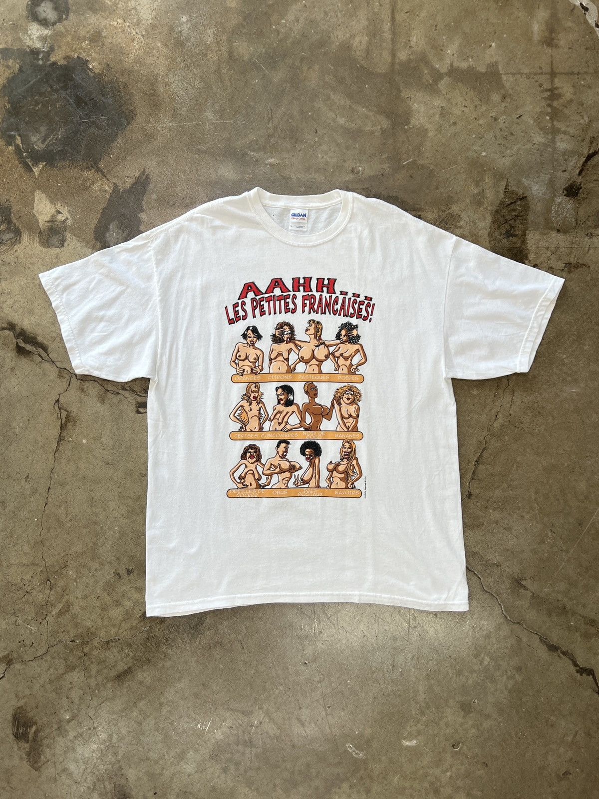 Vintage Vintage Le Petites Francaises Boob Tities Breast Tee XL Size US XL / EU 56 / 4 - 2 Thumbnail