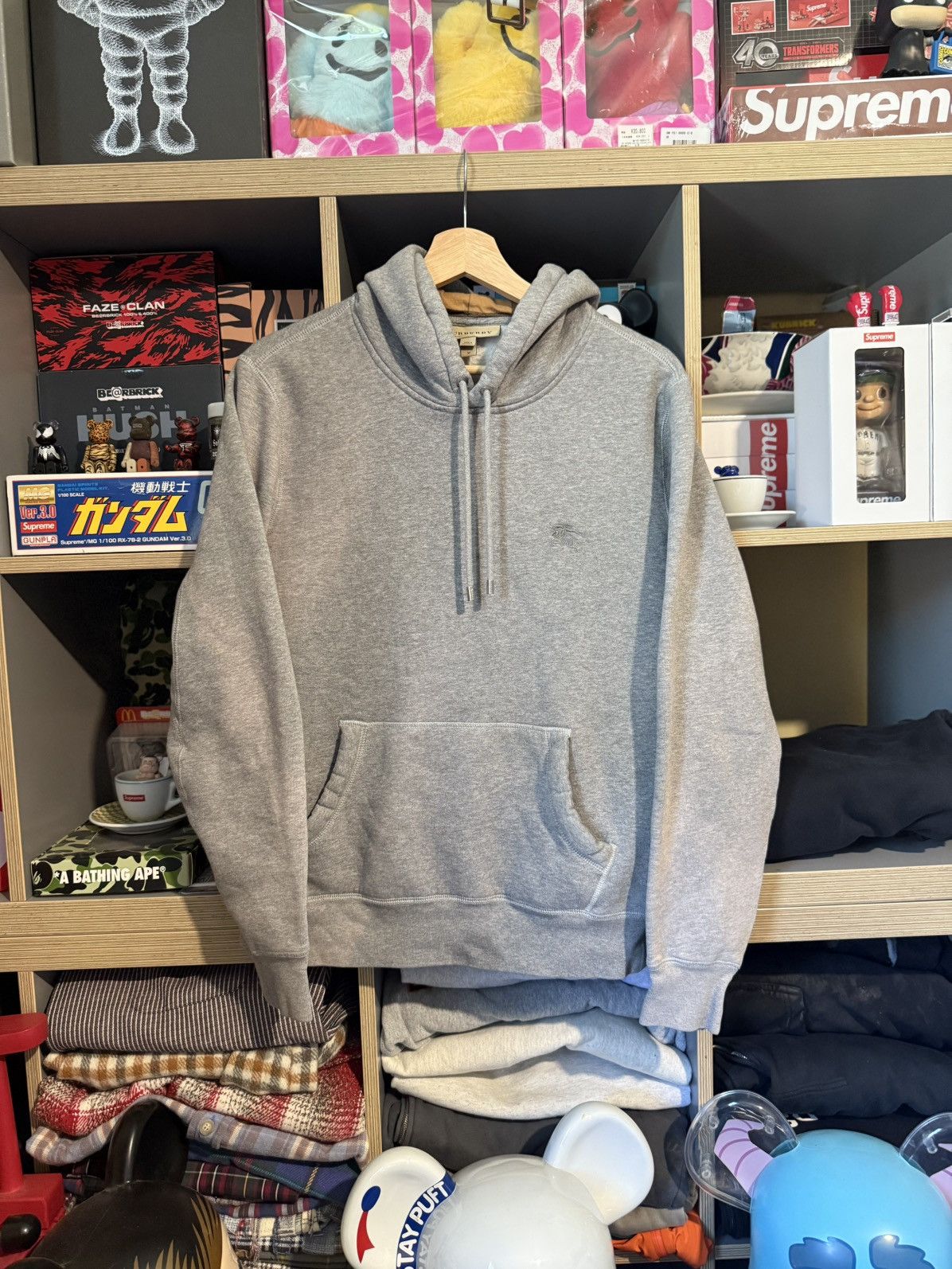 Burberry Burberry Grey Classic Logo Hoodie Size US M / EU 48-50 / 2 - 1 Thumbnail