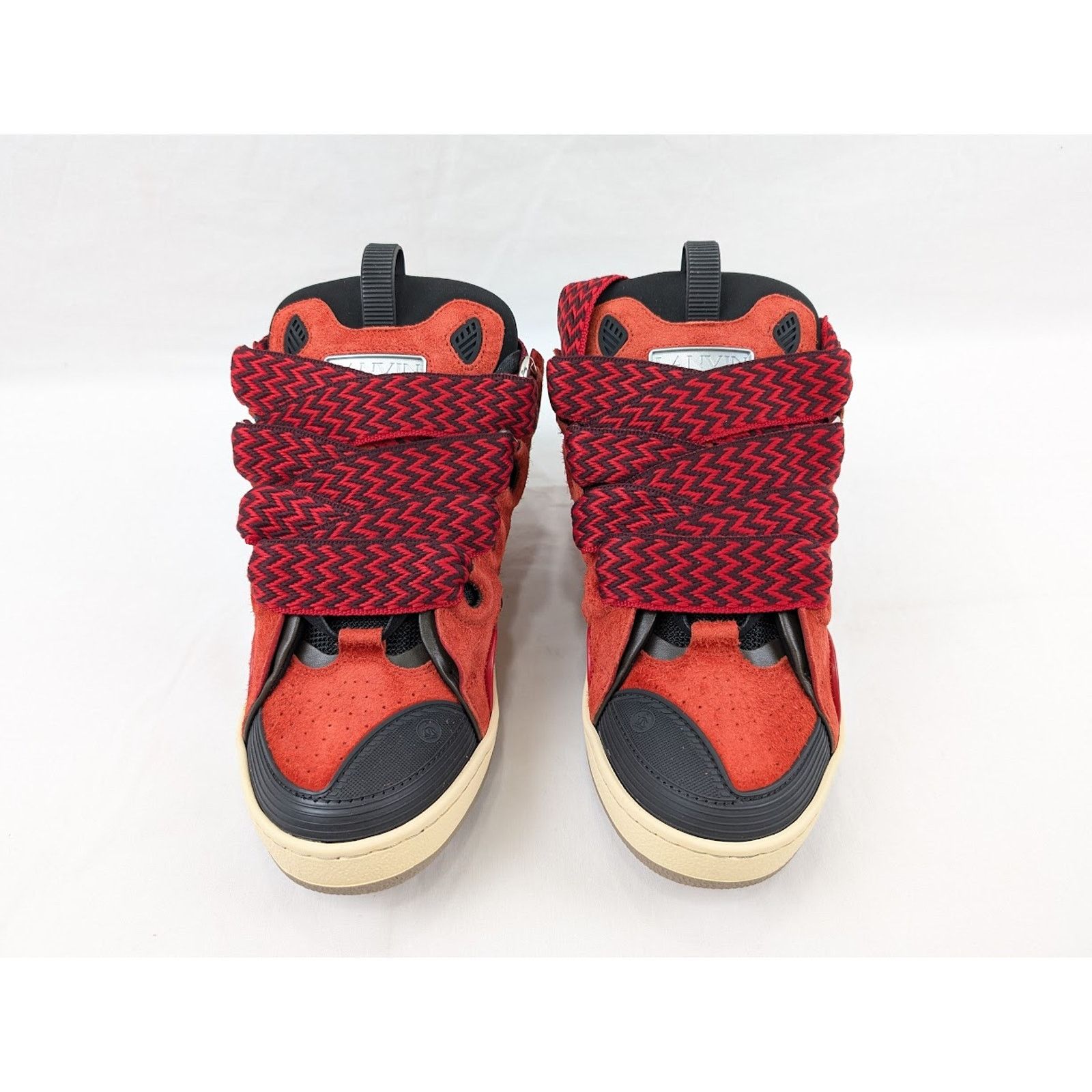 Lanvin o1rshd1 Curb Sneakers in Poppy Red/Black 42 Size US 9 / EU 42 - 14 Thumbnail