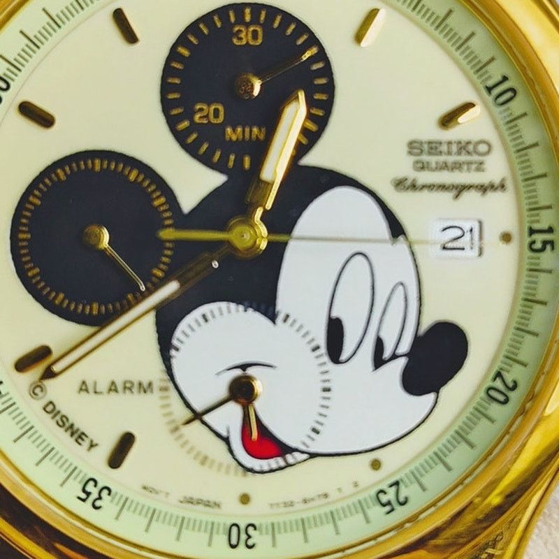 Disney Disney Seiko Mickey Mouse Chronograph Watch Vintage Lumo Grailed