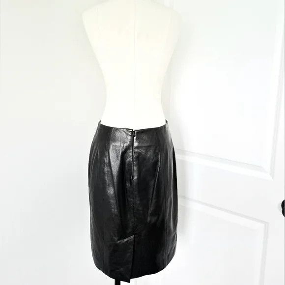 Talbots Leather Pencil Skirt Sz 6P Classic Fall Party Spring Winter Size 28" / US 6 / IT 42 - 7 Thumbnail