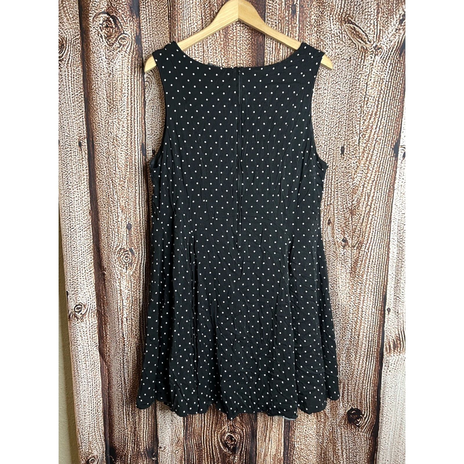 Torrid Torrid Dress Polka Dot Black 18 Plus Cap Sleeve Knee Length Skater Women Size XXL / US 16-18 / IT 52-54 - 3 Thumbnail