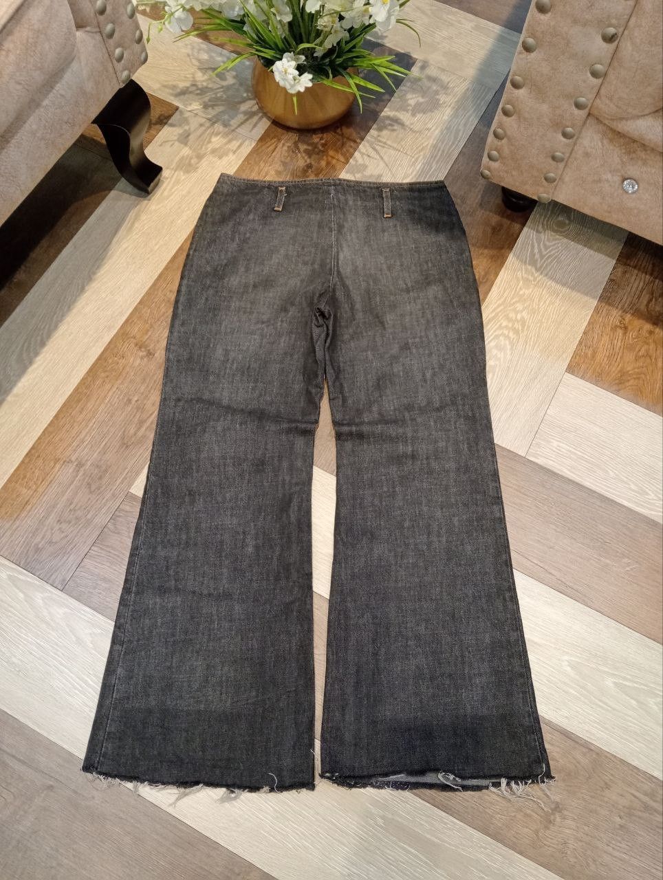 Roberto Cavalli JUST CAVALLI BLACK FLARED DENIM PANTS Size 27" / US 4 / IT 40 - 11 Thumbnail