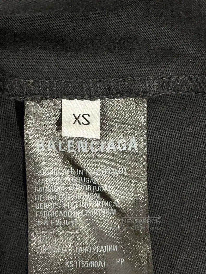 Balenciaga Balenciaga Logo Embroidery Round Neck Short Sleeve Black T Size US XS / EU 42 / 0 - 4 Thumbnail