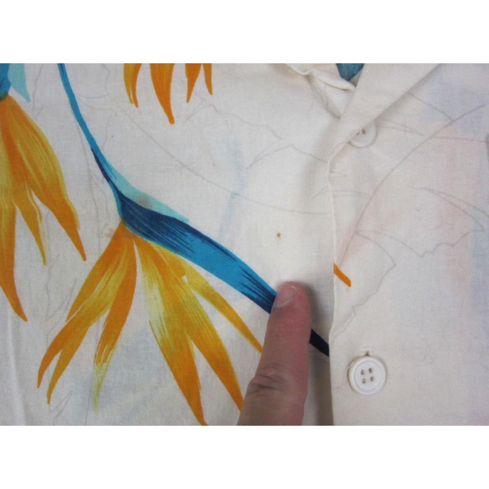 Jantzen VINTAGE Jantzen Camp Shirt Mens Large White Blue Hawaiian 80s Made in USA Aloha Shirt Buddings Size US L / EU 52-54 / 3 - 7 Thumbnail