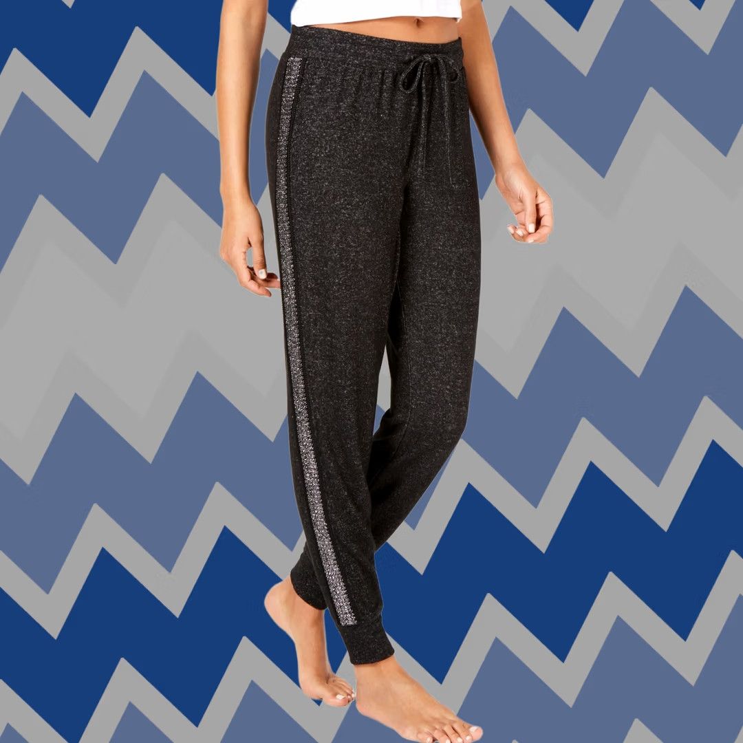 Vintage INC International Concepts Shimmer Stripe Jogger Pajama Pants XS Black Womens Pajama Pants Shimmer Stripe Jogger Pants XS Black INC Womens Size 26" / US 2 / IT 38 - 1 Thumbnail