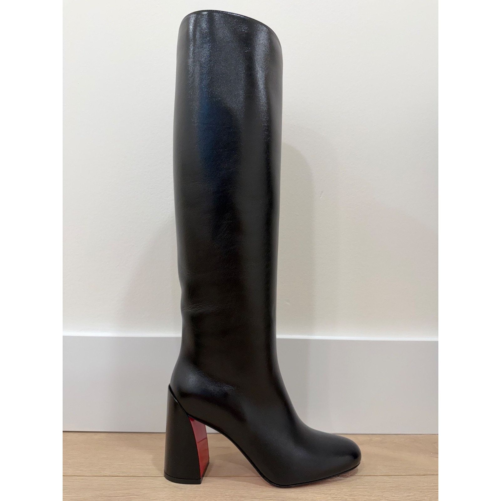 Christian Louboutin Christian Louboutin Janitta 85 Knee High Block Boot 36.5 Size US 6.5 / IT 36.5 - 2 Thumbnail