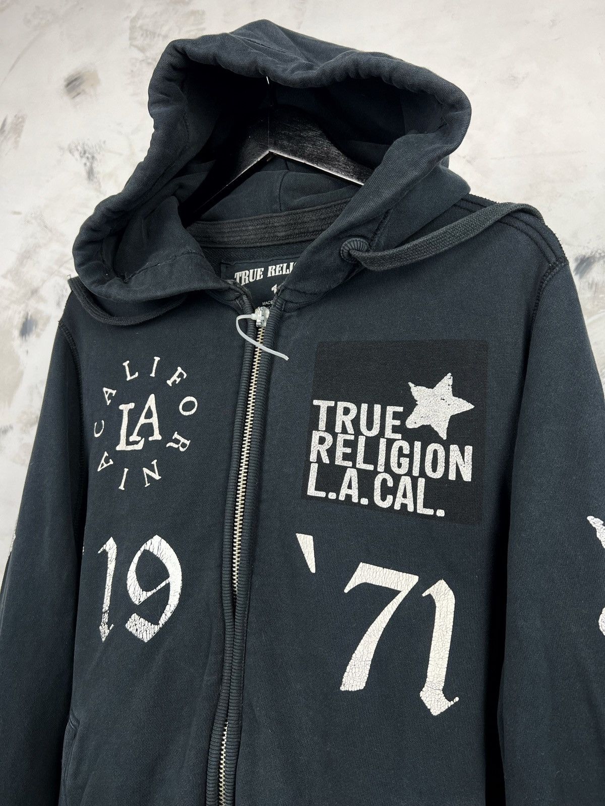 True Religion Vintage True Religion Zip Hoodie Size L - XL Size US XL / EU 56 / 4 - 3 Thumbnail