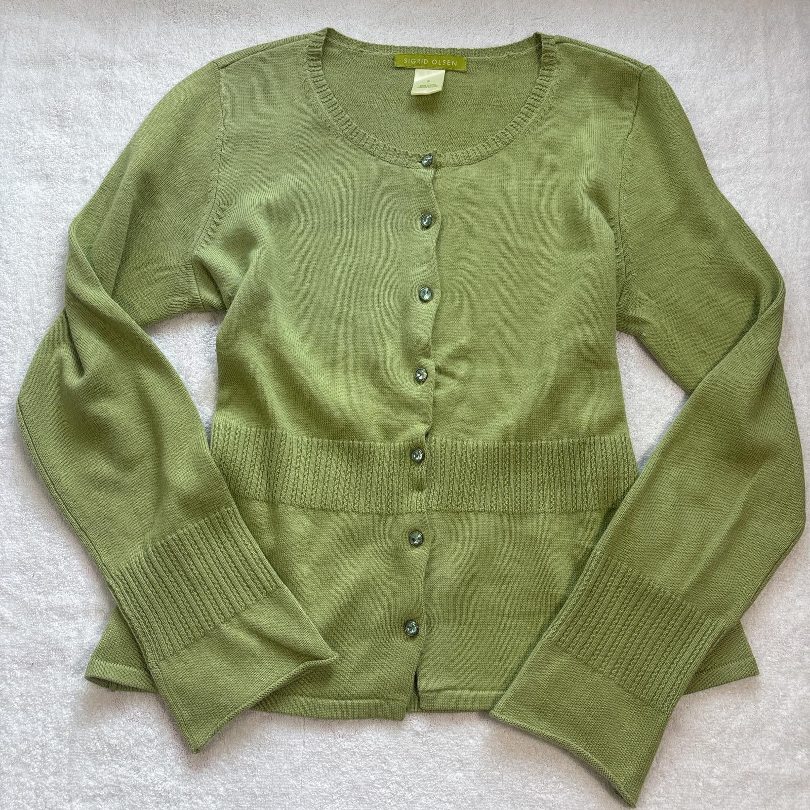 Other vintage cozy sage green fitted cardigan Size S / US 4 / IT 40 - 2 Thumbnail