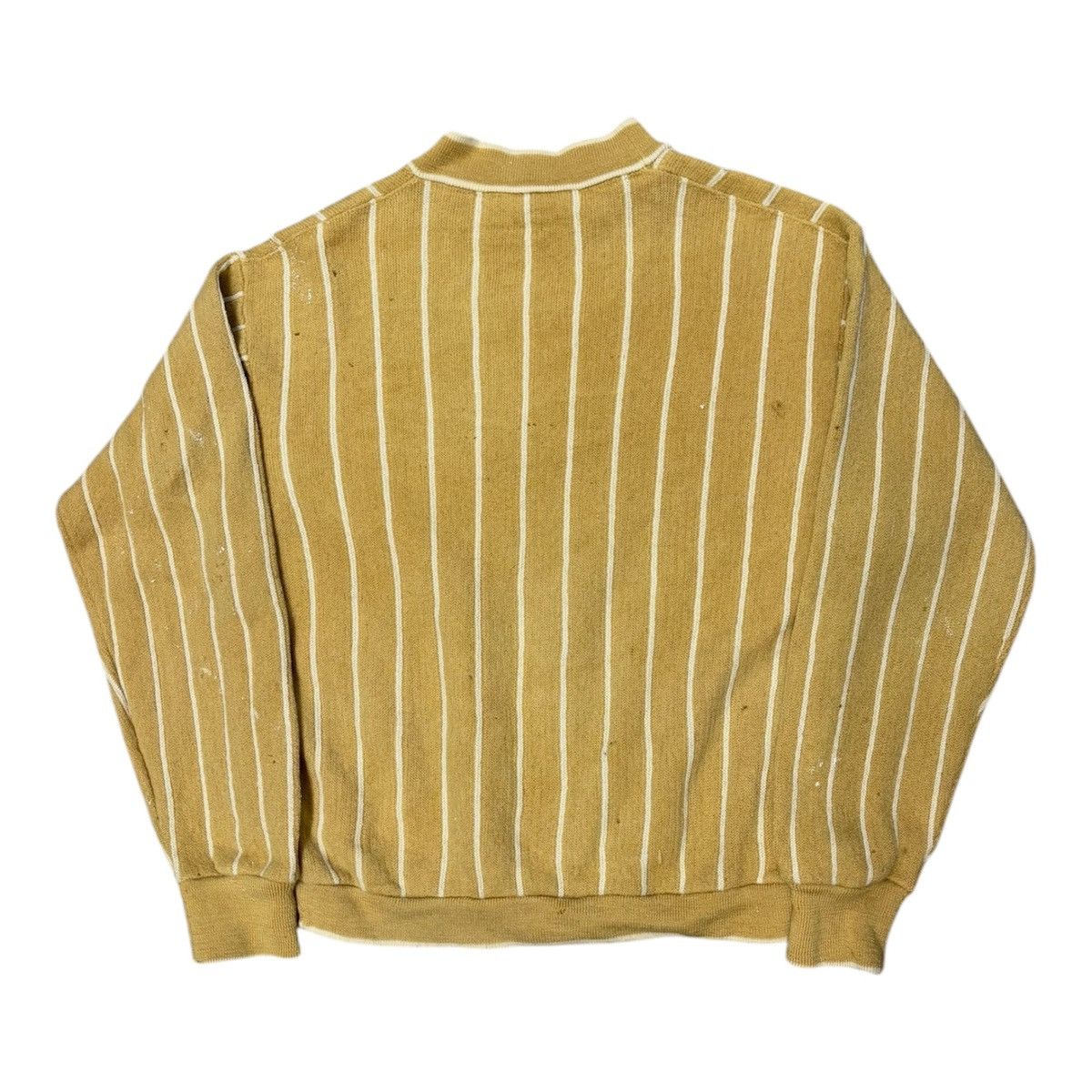 Vintage Vintage 80s Yellow & White Strip Crewneck Sweater Men Size M Size US M / EU 48-50 / 2 - 2 Thumbnail