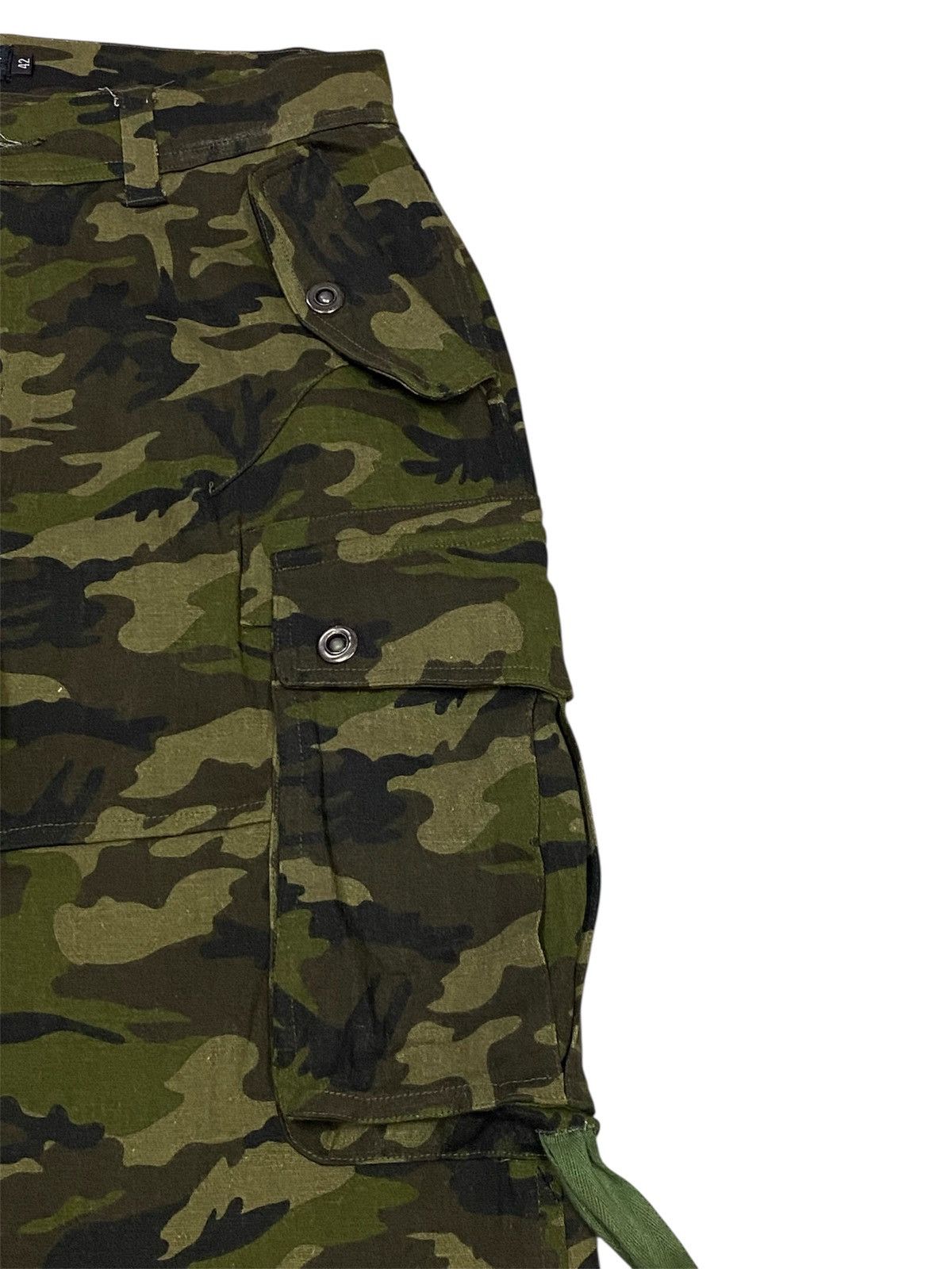 Japanese Brand Vice Fairy Multipocket Stretch Wide Leg Camo Cargo Pants Size US 30 / EU 46 - 8 Thumbnail