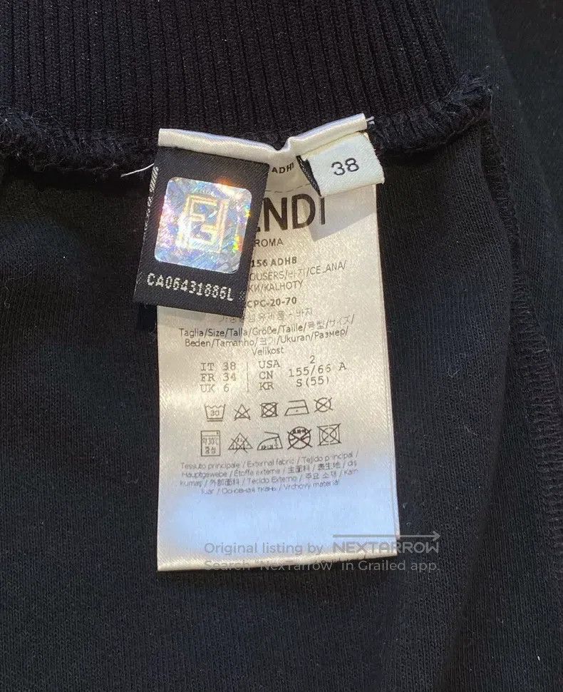 Fendi Fendi Black Side FF Sports Pants Size 25" / US 0 / IT 36 - 6 Thumbnail