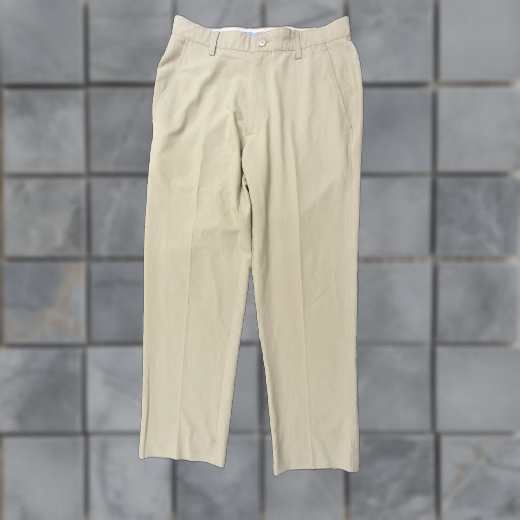 Footjoy FootJoy Mens Pants Chino Golf Stretch Flat Front 30x29 Beige Beige Logo Regular Inseam 29 Pockets Outdoor Size US 30 / EU 46 - 1 Thumbnail